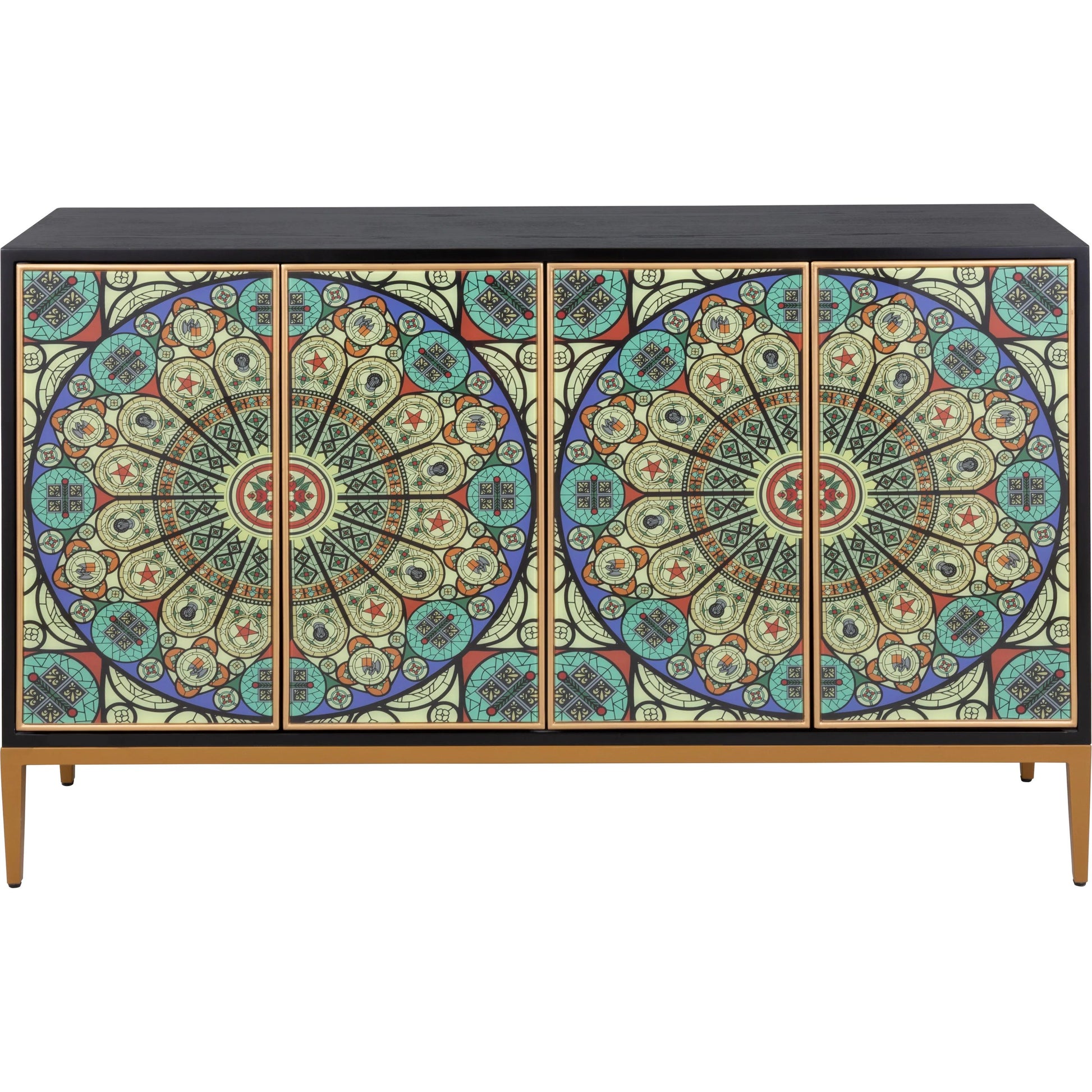 Solani Sideboard by Pasargad Home in multi, black. Made from unique in a unique style.