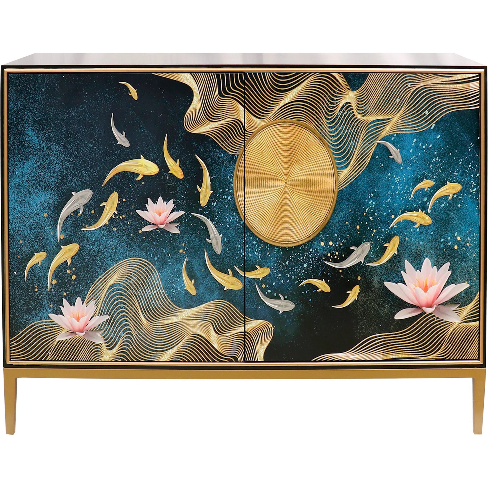 Twilight Cabinet by Pasargad Home in black and black. Made from unique in a eclectic & global style.