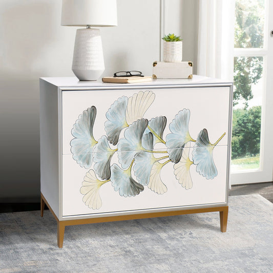 Annabelle Nightstand by Pasargad Home in silver. Made from unique in a modern style.