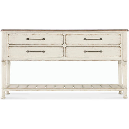 Americana Server by Hooker Furniture. Made from oak veneers with solid-wood edge top in a cottage & farmhouse style.