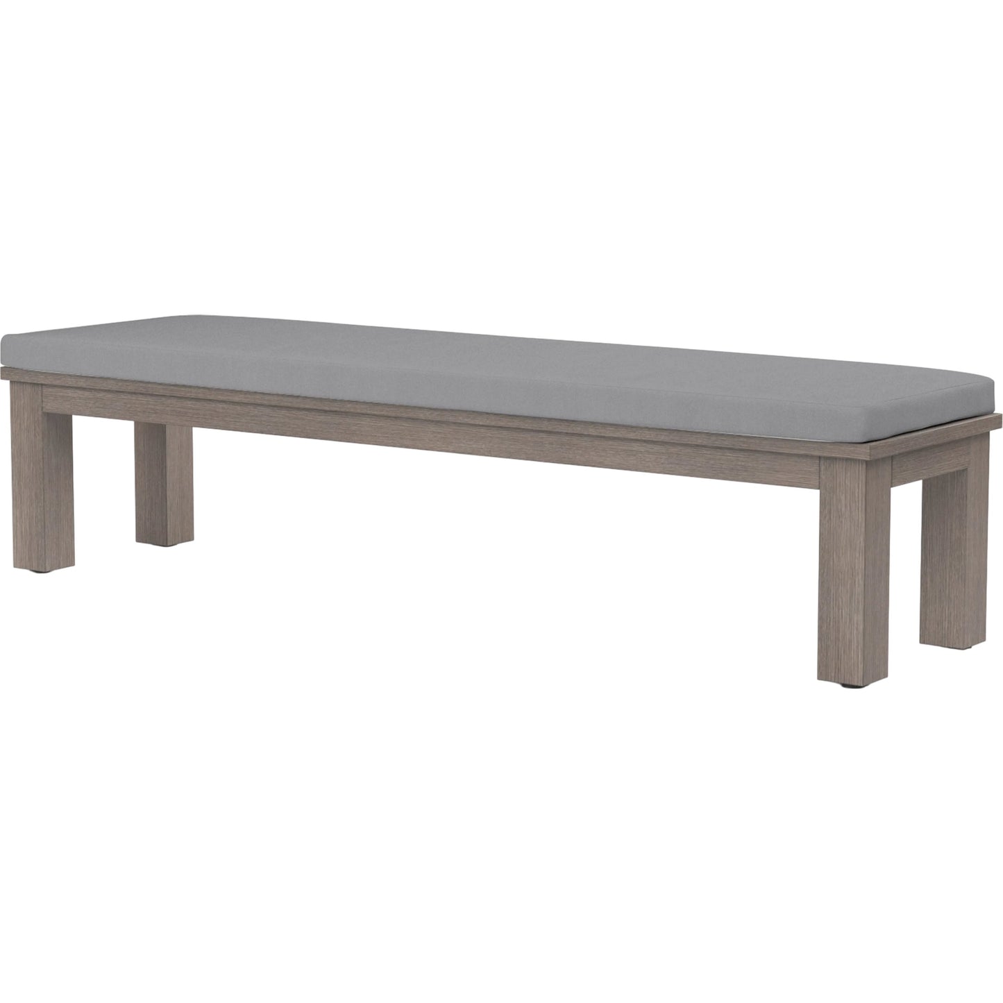 005 SI-2513838 | Primary Silo | Laguna Outdoor Dining Bench by Sunset West in browns. Made from aluminum in a modern style.