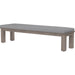 Laguna Outdoor Dining Bench by Sunset West in browns. Made from aluminum in a modern style.