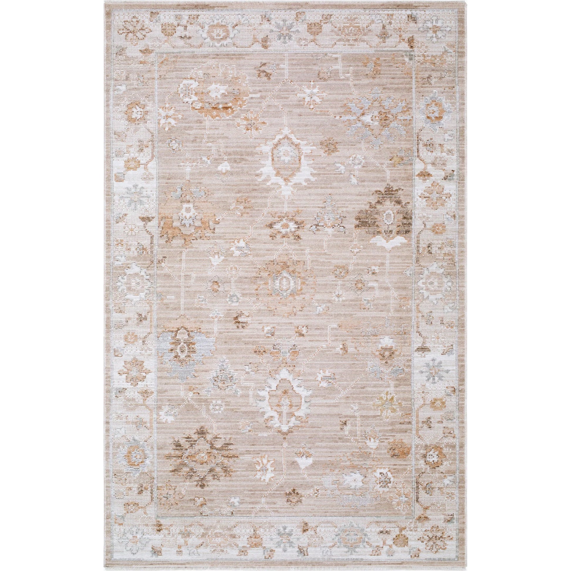 Pierre Loti PPL-2300 Rug by Livabliss in light beige, off-white, brown, light gray, dark brown. Made from polyester in a unique style.