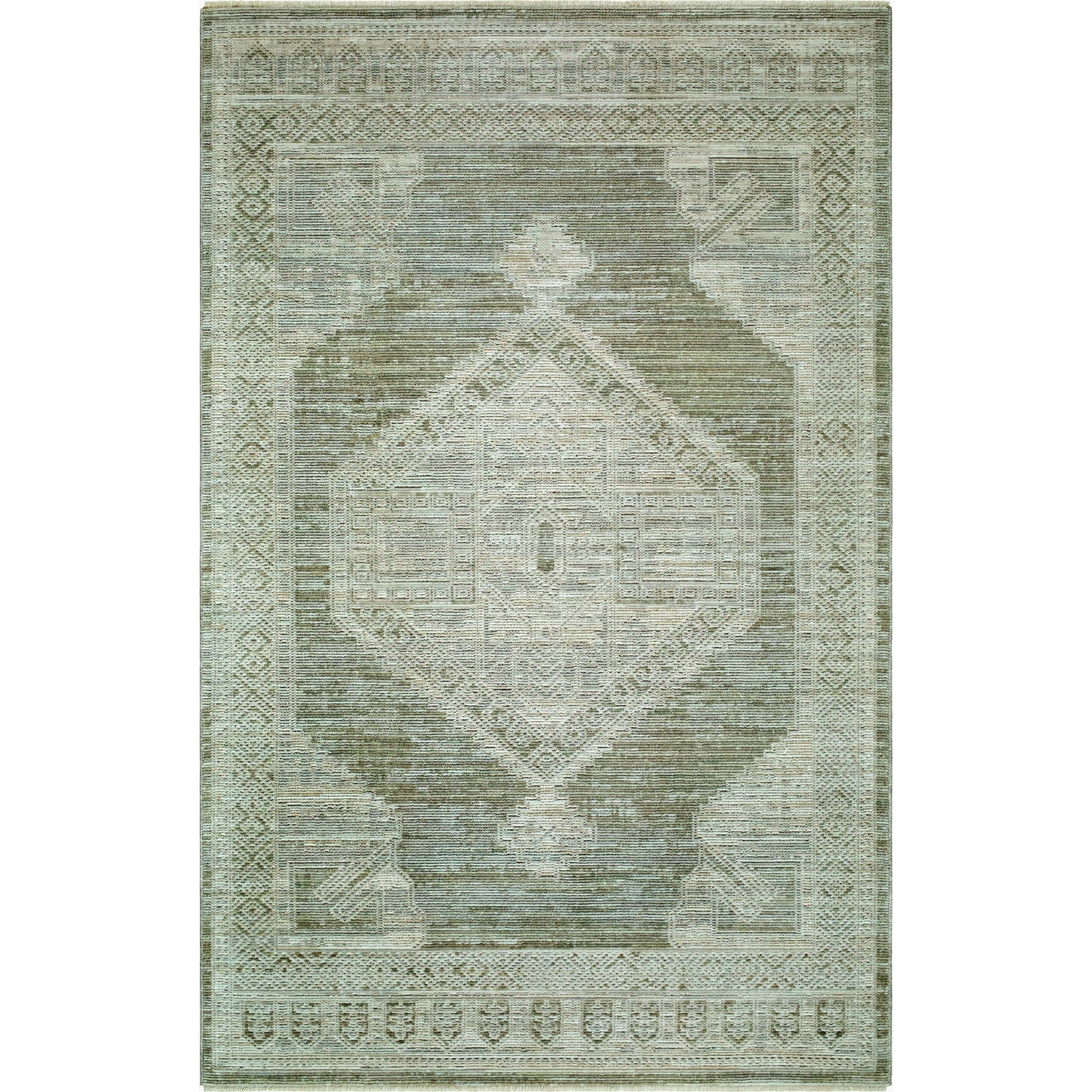 Pierre Loti PPL-2301 Rug by Livabliss in dusty sage, light gray, off-white. Made from polyester in a unique style.