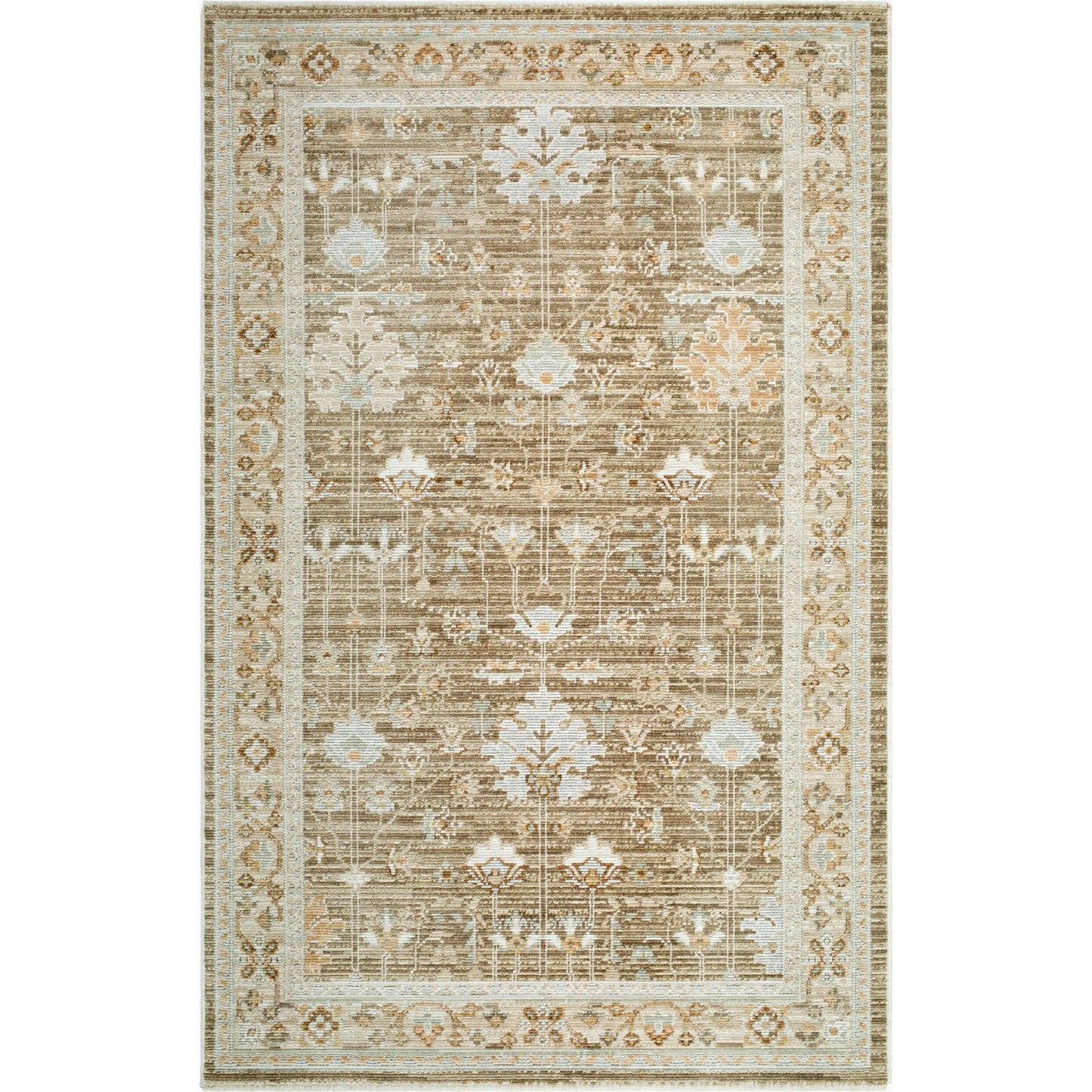 000 SI-2631512,SI-2631513,SI-2631514,SI-2631515,SI-2631516 | Primary Silo | Pierre Loti PPL-2302 Rug by Livabliss in dark brown, light beige, light gray, off-white, dusty sage, brown. Made from polyester in a unique style.