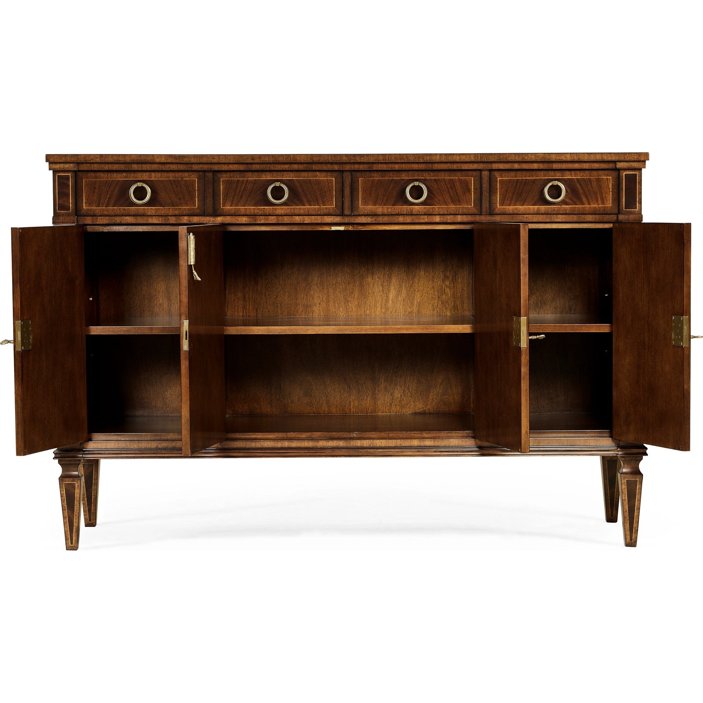 012 SR-846112 | Additional Silo | Buckingham Regency Style Mahogany Credenza by Jonathan Charles in brown and medium antique mahogany. Made from acacia in a traditional style.