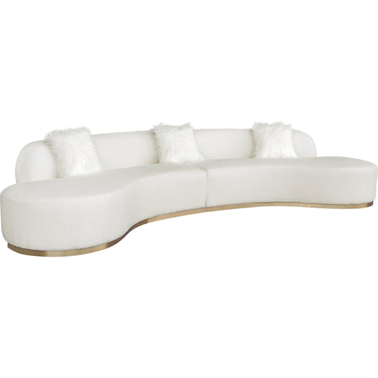 Simona Sofa by Pasargad Home. Made from polyester fabric in a modern style.