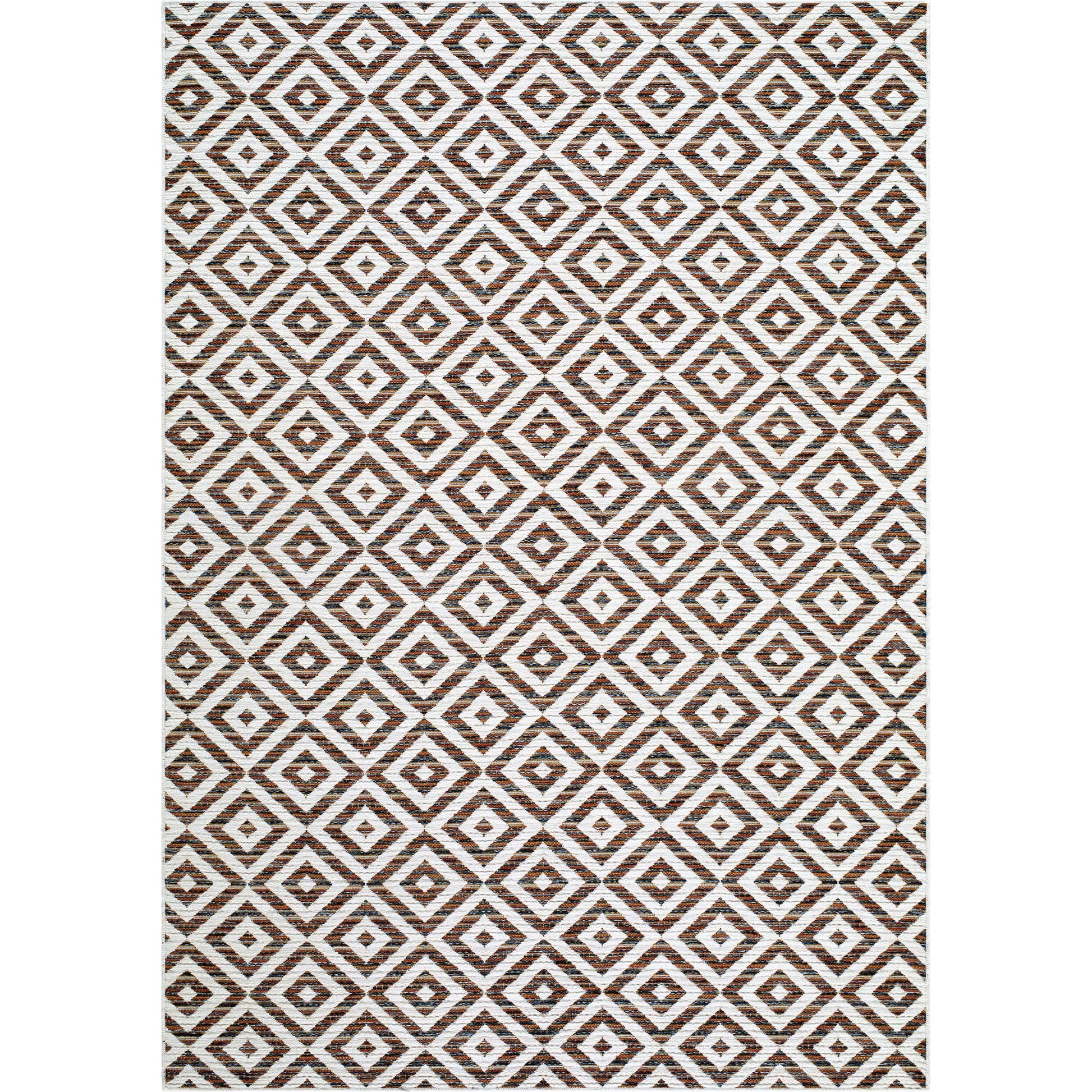 Patio Plus PPS-2308 Indoor/Outdoor Rug by Livabliss in chestnut, ivory.. Made from polypropylene in a unique style.
