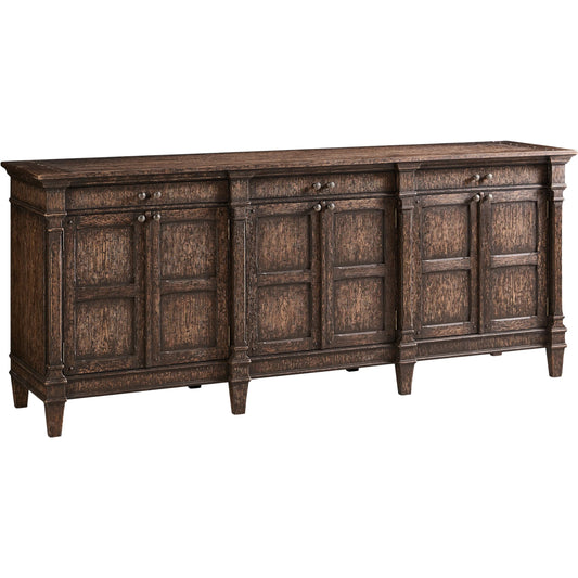 Terravita Sideboard by Jonathan Charles in black caldera oak. Made from main oak in a unique style.