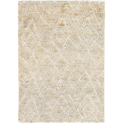 Papyrus Rug - 14855 by Surya in dark green, medium green, sage. Made from 60% wool, 40% jute in a unique style.