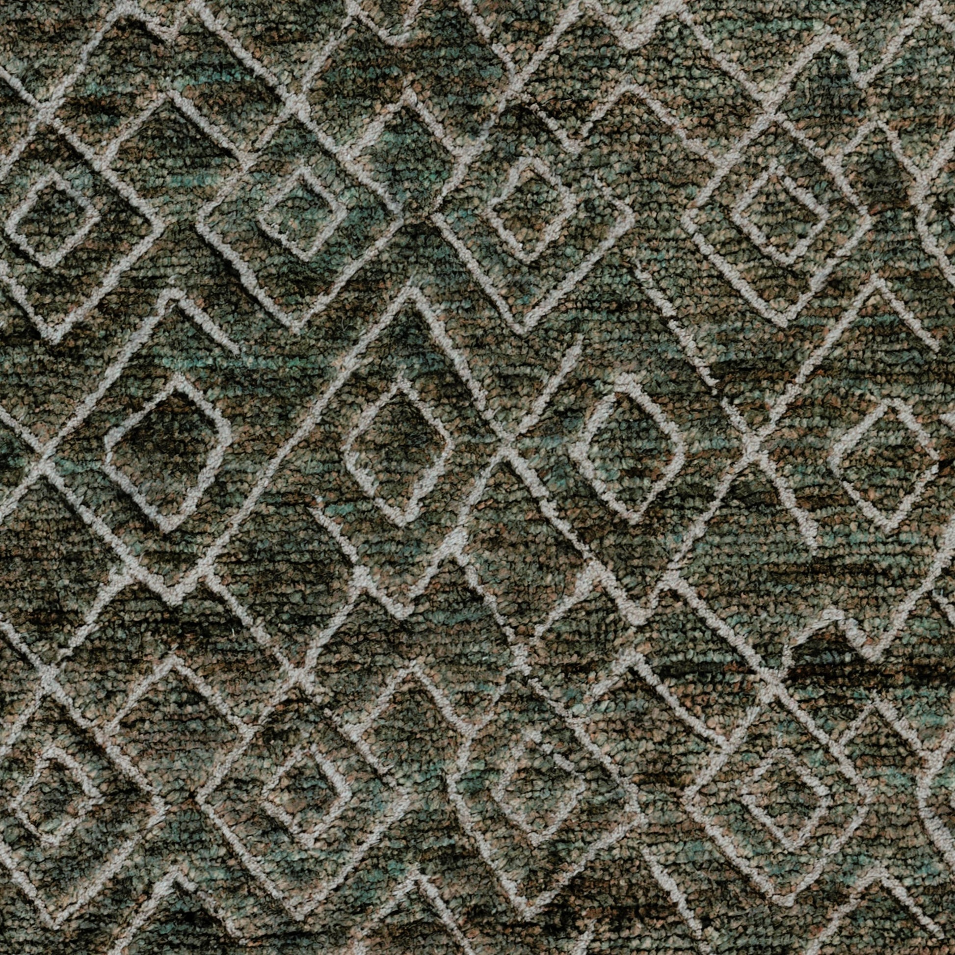 Papyrus Rug - 14855 by Surya in dark green, medium green, sage. Made from 60% wool, 40% jute in a unique style.