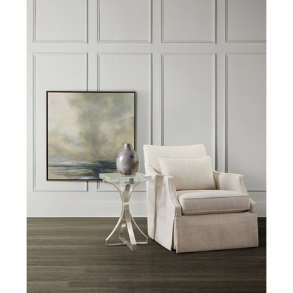 Bubble  Accent Table by Hooker Furniture in chrome. Made from bubble glass, stainless steel in a modern style.