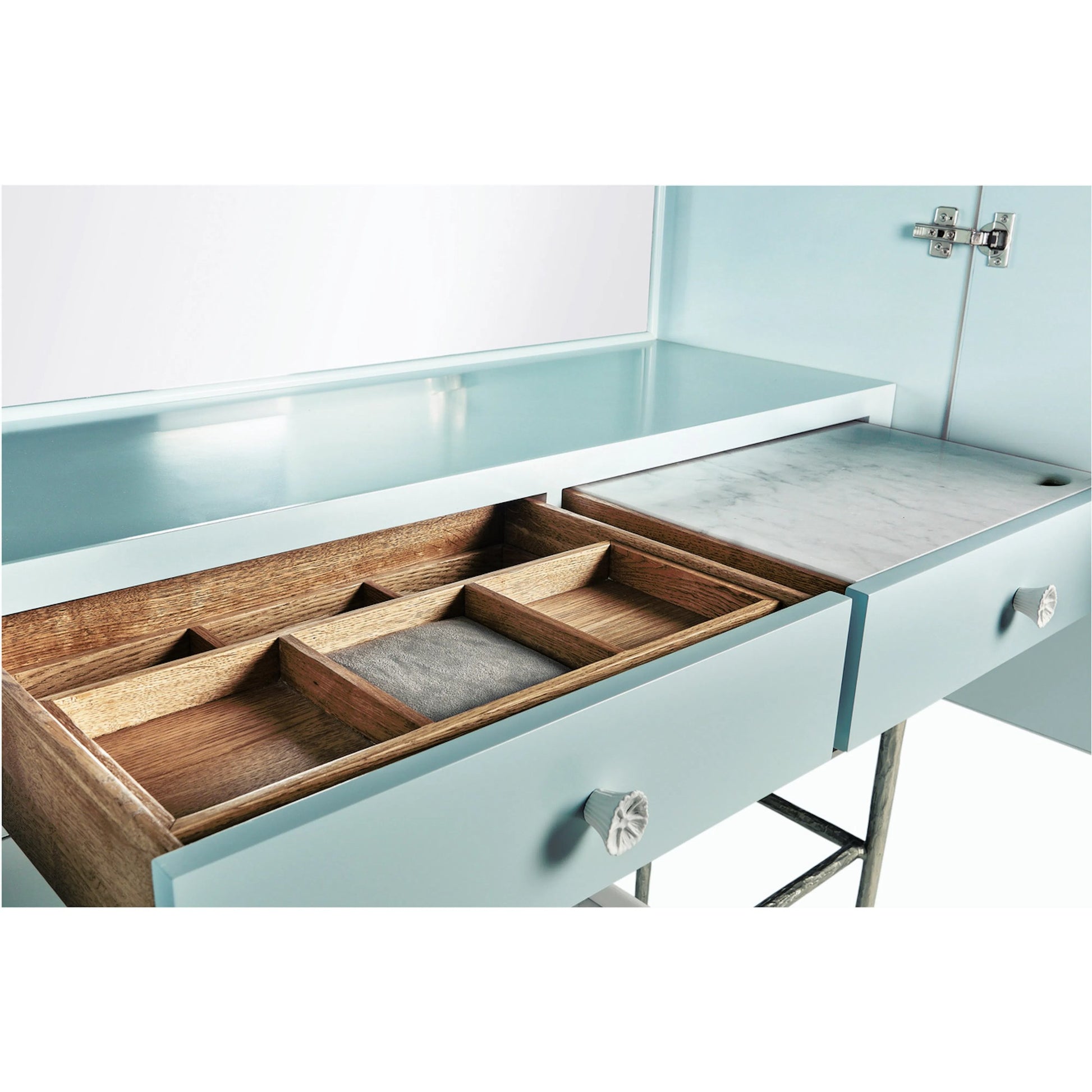 Water Pelagic Cast Metal Bar by Jonathan Charles in bleached oak. Made from oak, cast metal, marble in a modern style.