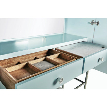 Water Pelagic Cast Metal Bar by Jonathan Charles in bleached oak. Made from oak, cast metal, marble in a modern style.
