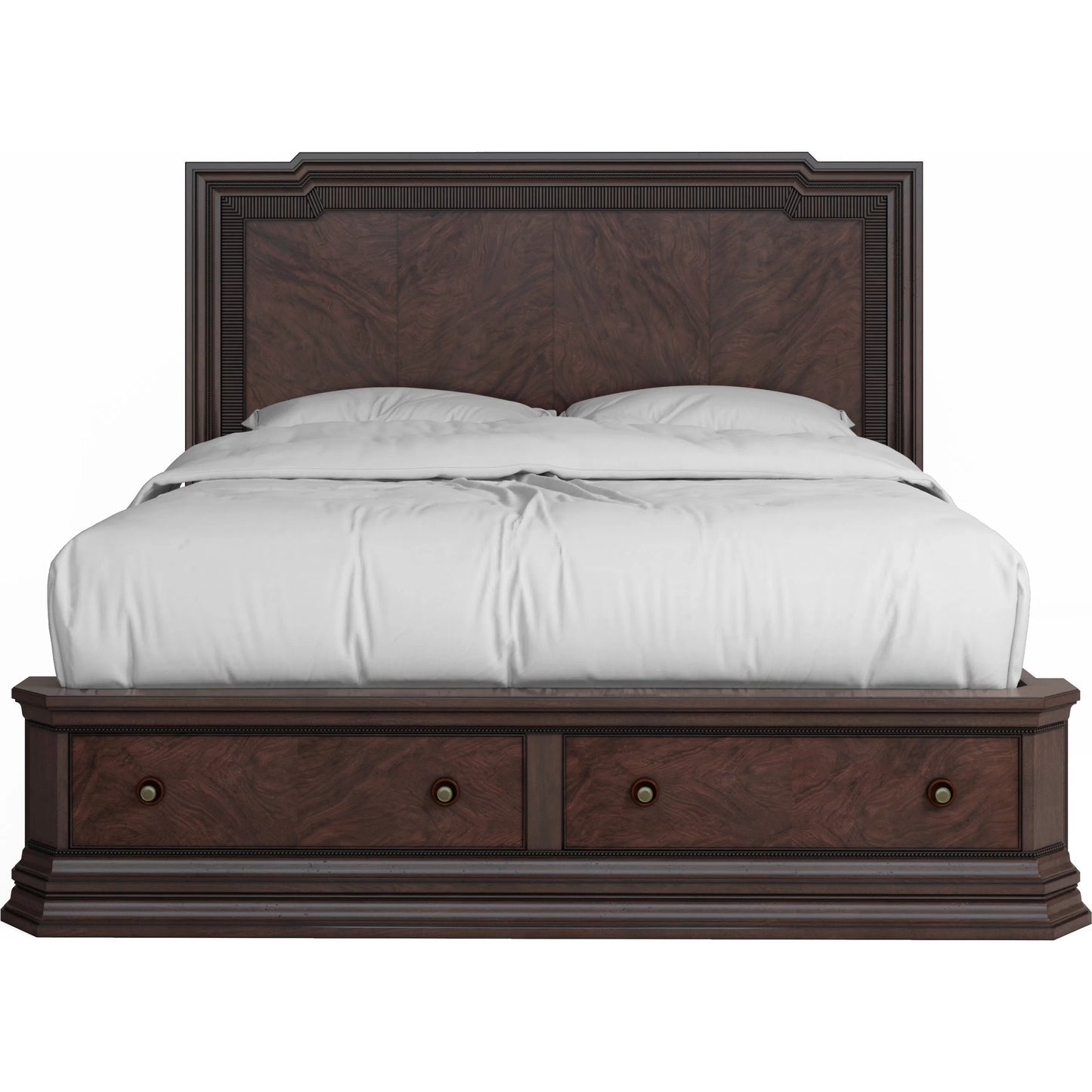 003 SI-2334467,SI-2334468 | Additional Silo | Revival Panel Storage Bed by A.R.T. Furniture in napa mahogany. Made from rubberwood solids, quarter mahogany veneer, resin, metal in a traditional style.