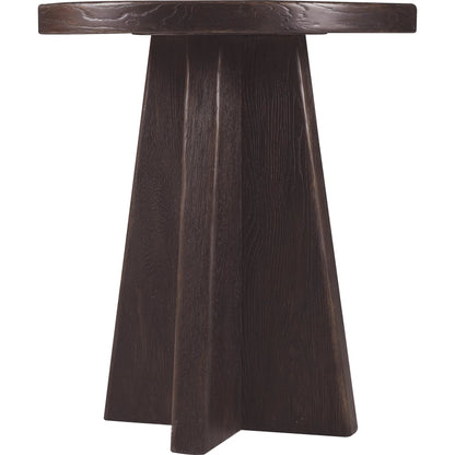 Driftwood Round End Table by Hooker Furniture. Made from unique in a transitional style.