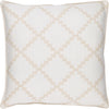 White, Beige / Down Feather / 18" x 18"
