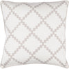 Taupe, White / Down Feather / 18" x 18"