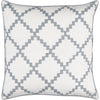 White, Medium Gray / Down Feather / 18" x 18"