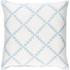 White, Ice Blue / Down Feather / 18" x 18"