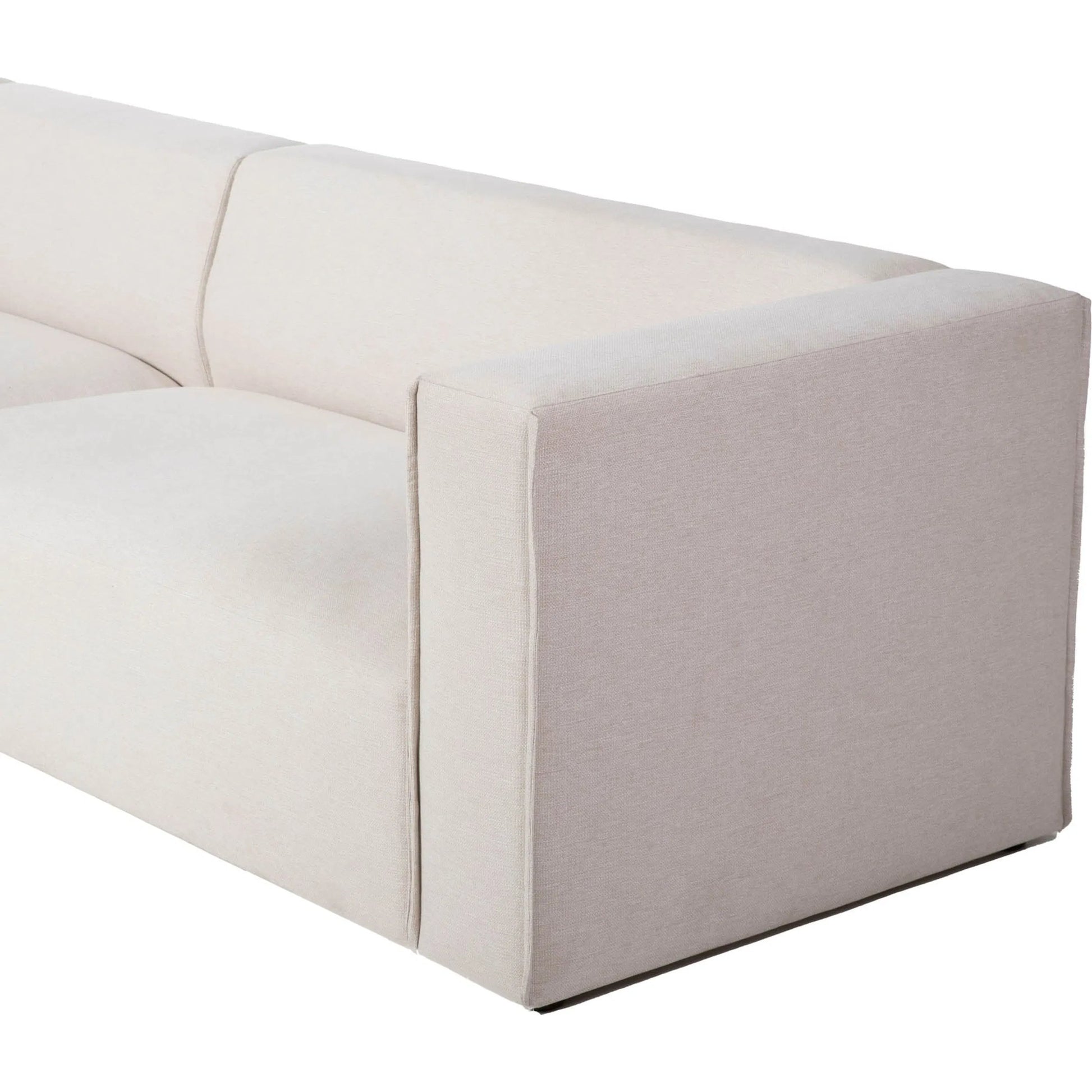 Premium Modular by LH Imports in pebble chenille weave and black. Made from 100% performance polyester, rubberwood, plywood, pu foam, steel in a transitional style.