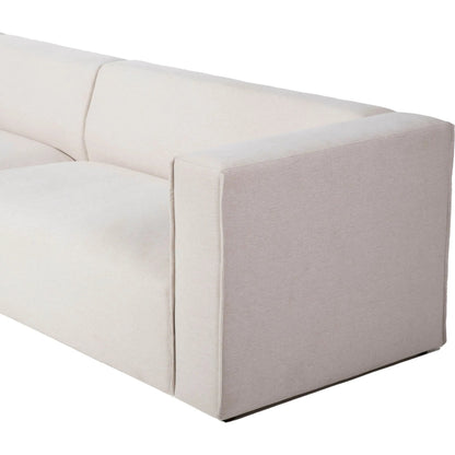 Premium Modular by LH Imports in pebble chenille weave and black. Made from 100% performance polyester, rubberwood, plywood, pu foam, steel in a transitional style.