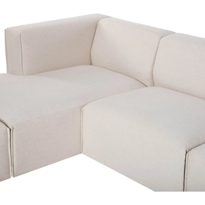 Premium Modular Sectional by LH Imports in pebble chenille weave and black. Made from 100% performance polyester, rubberwood, plywood, pu foam, steel in a transitional style.