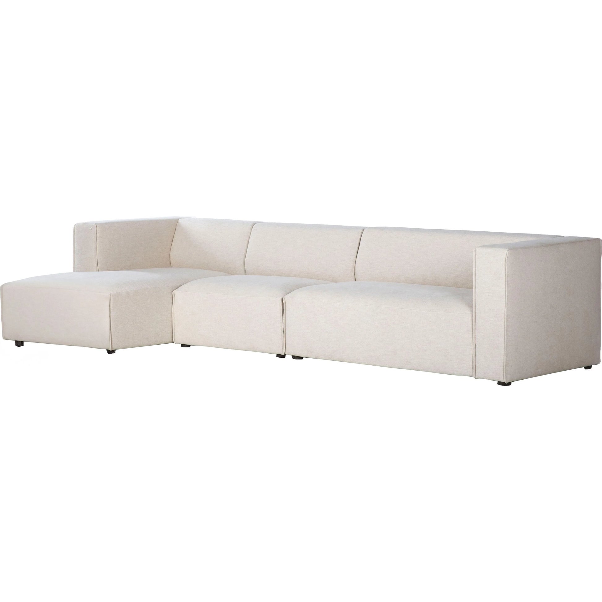 Premium Modular Sectional by LH Imports in pebble chenille weave and black. Made from 100% performance polyester, rubberwood, plywood, pu foam, steel in a transitional style.