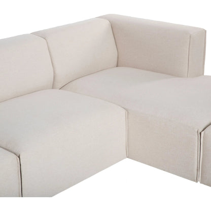 Premium Modular Sectional by LH Imports in pebble chenille weave and black. Made from 100% performance polyester, rubberwood, plywood, pu foam, steel in a transitional style.