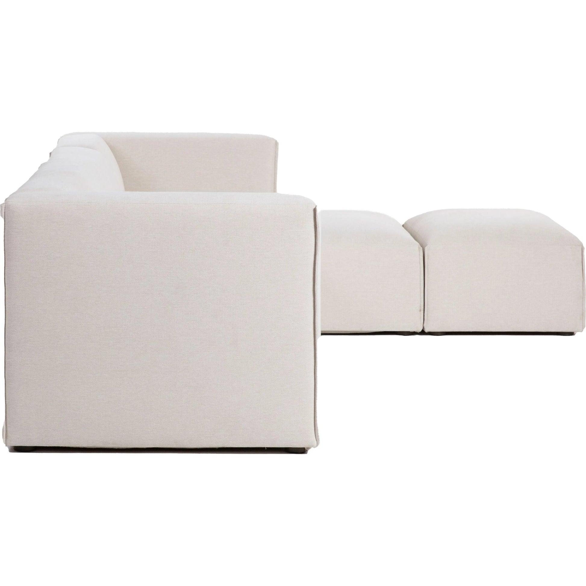 Premium Modular Sectional by LH Imports in pebble chenille weave and black. Made from 100% performance polyester, rubberwood, plywood, pu foam, steel in a transitional style.