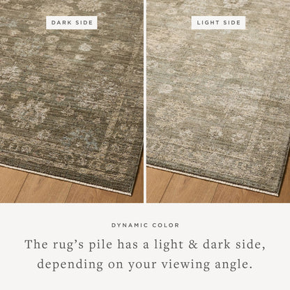 Priscilla PRL-02 Rug by Loloi in olive, sand. Made from 100% polyester in a unique style.
