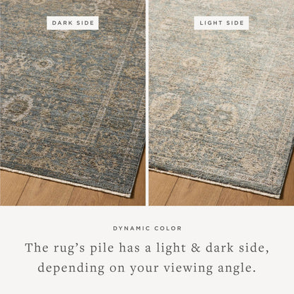 Priscilla PRL-03 Rug by Loloi in blue, sand. Made from 100% polyester in a unique style.