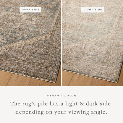 Priscilla PRL-04 Rug by Loloi in blue, bark. Made from 100% polyester in a unique style.