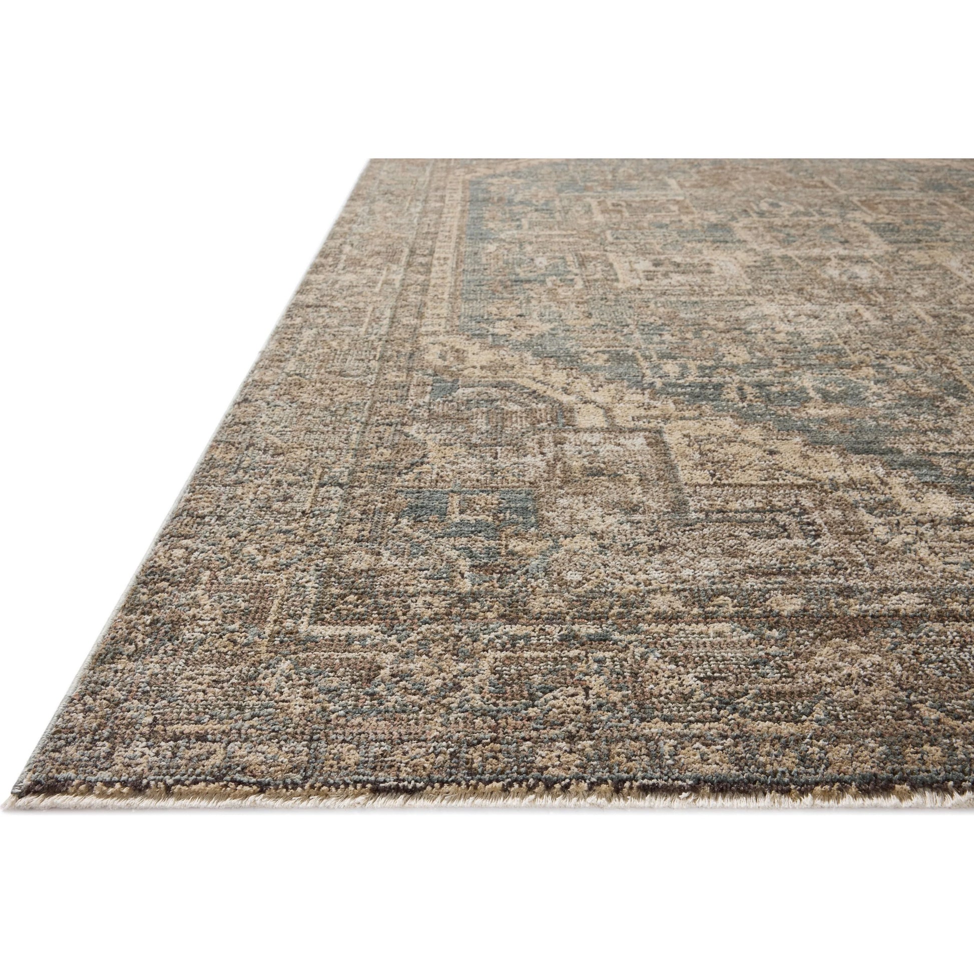 Priscilla PRL-04 Rug by Loloi in blue, bark. Made from 100% polyester in a unique style.