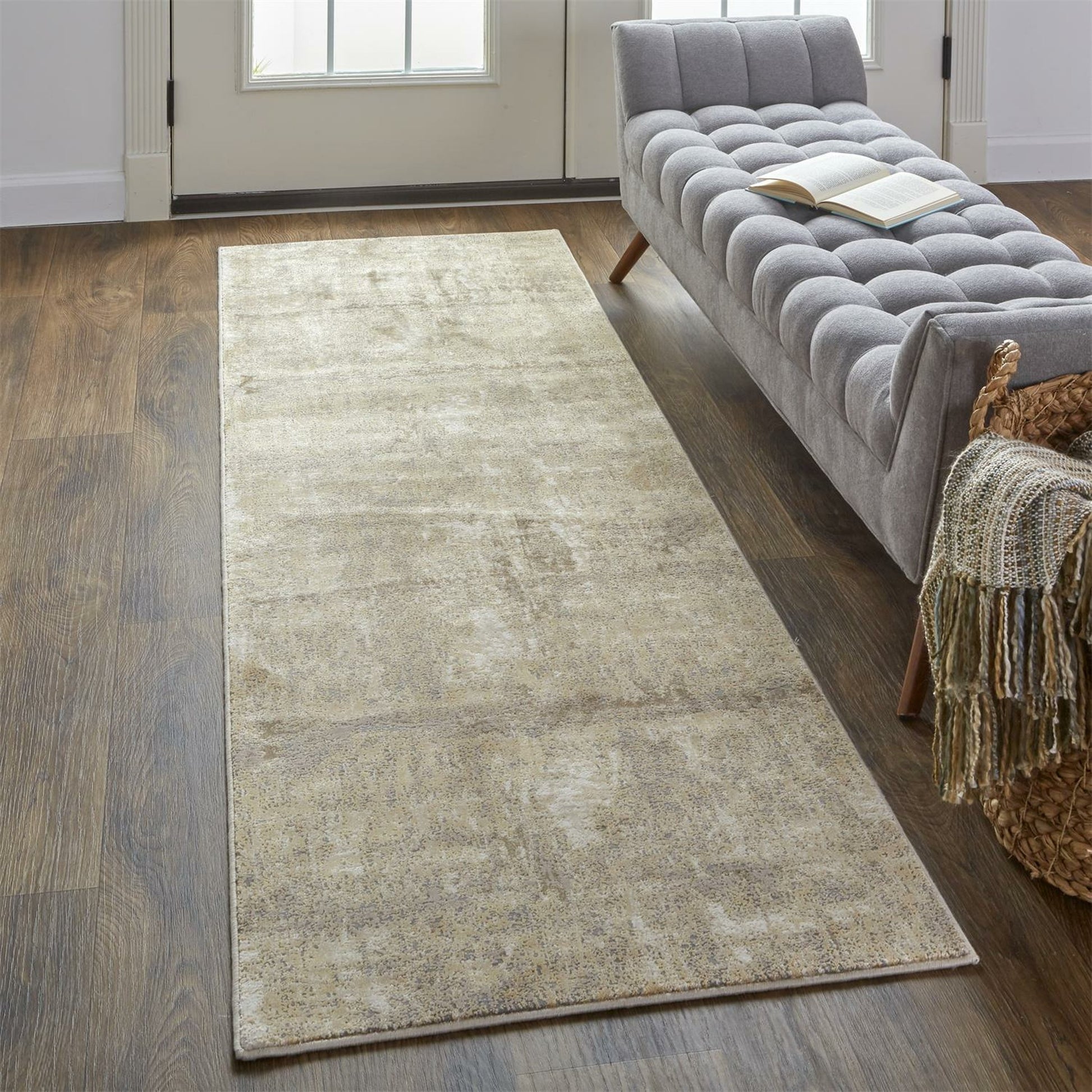 Parker Transitional Rug - 3701F by Feizy in tan, ivory, brown. Made from viscose, polyester in a unique style.
