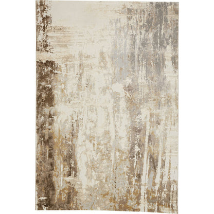 Parker Transitional Rug - 3709F by Feizy in tan, ivory, gray. Made from viscose, polyester in a unique style.
