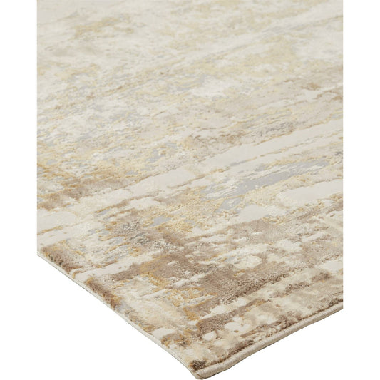 Parker Transitional Rug - 3709F by Feizy in tan, ivory, gray. Made from viscose, polyester in a unique style.