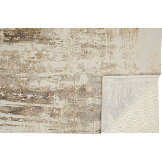 Parker Transitional Rug - 3709F by Feizy in tan, ivory, gray. Made from viscose, polyester in a unique style.