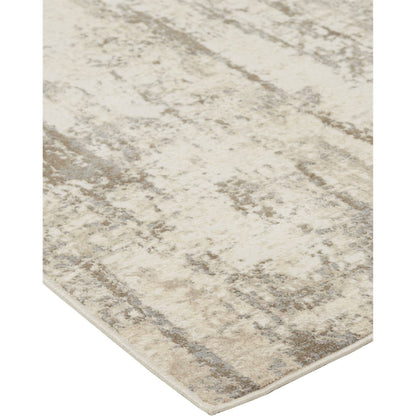 Parker Transitional Rug - 3719F by Feizy in ivory, brown. Made from viscose, polyester in a unique style.