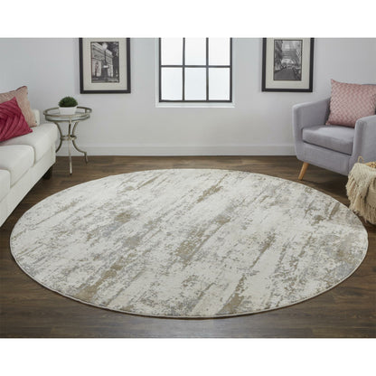 Parker Transitional Rug - 3719F by Feizy in ivory, brown. Made from viscose, polyester in a unique style.