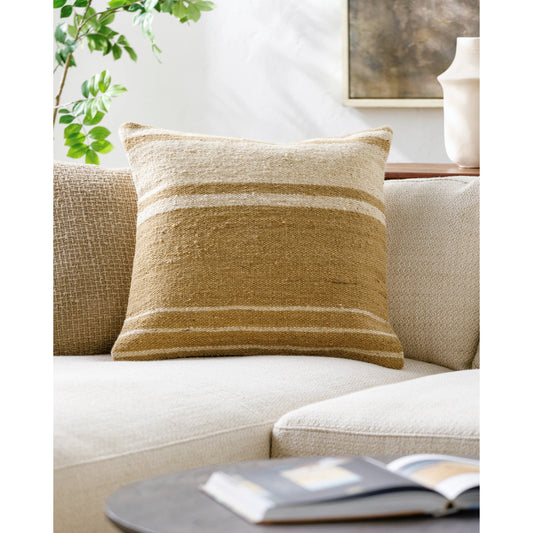 Patrick Accent Pillow - 533803 by Surya in light brown, beige. Made from wool, cotton in a modern style.
