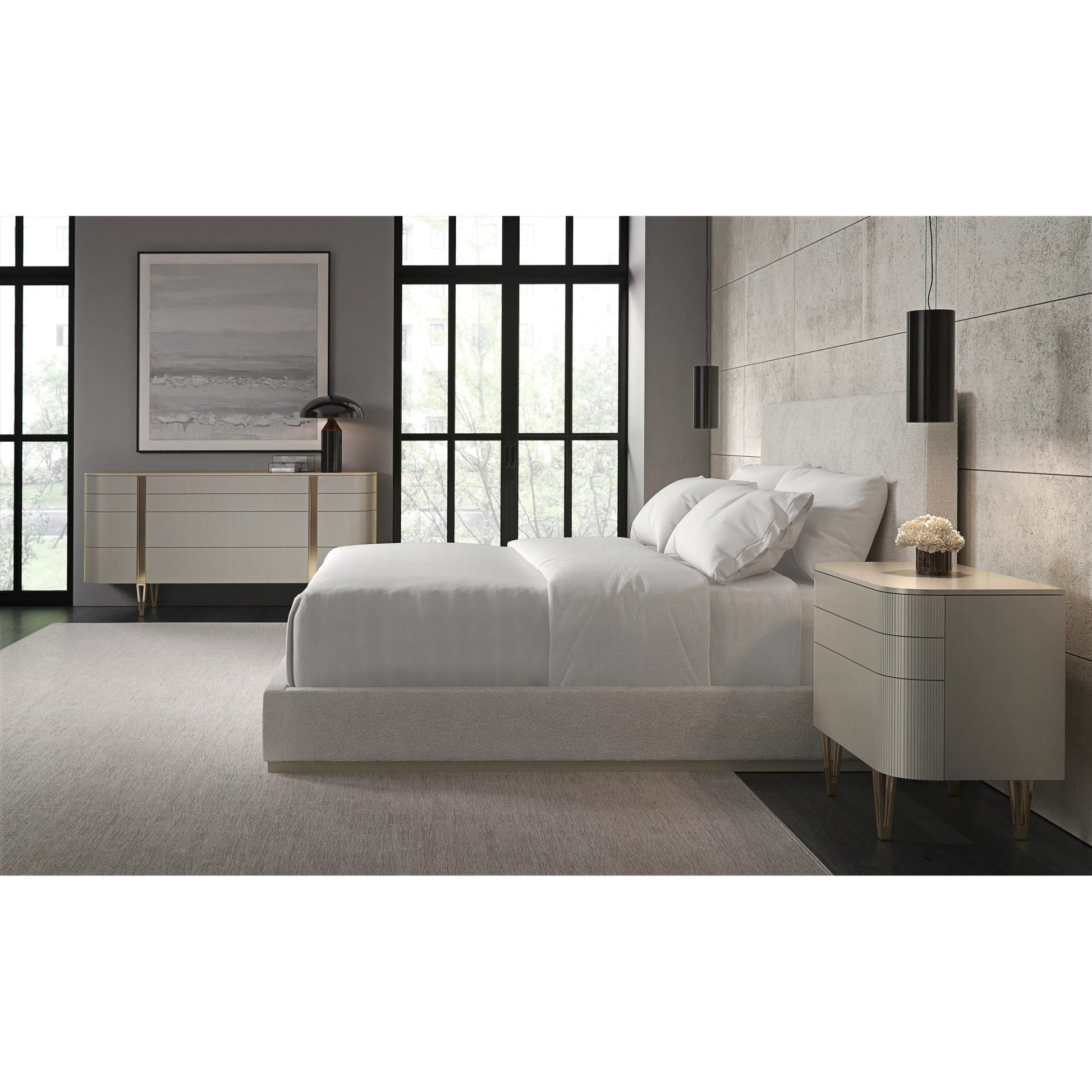 The Boutique Bed by Caracole. Made from birch in a modern style.