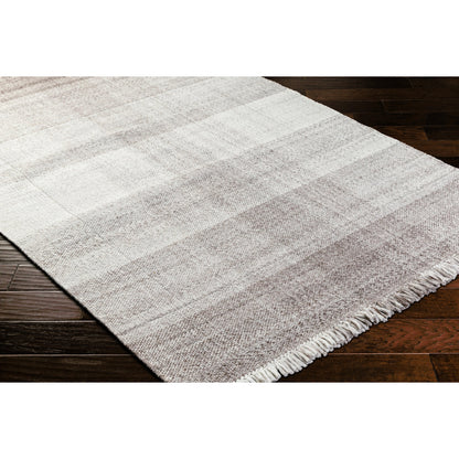 Primrose PRM-2307 Indoor/Outdoor Rug by Livabliss in dark brown, taupe, off-white. Made from 100% recycled pet yarn in a unique style.