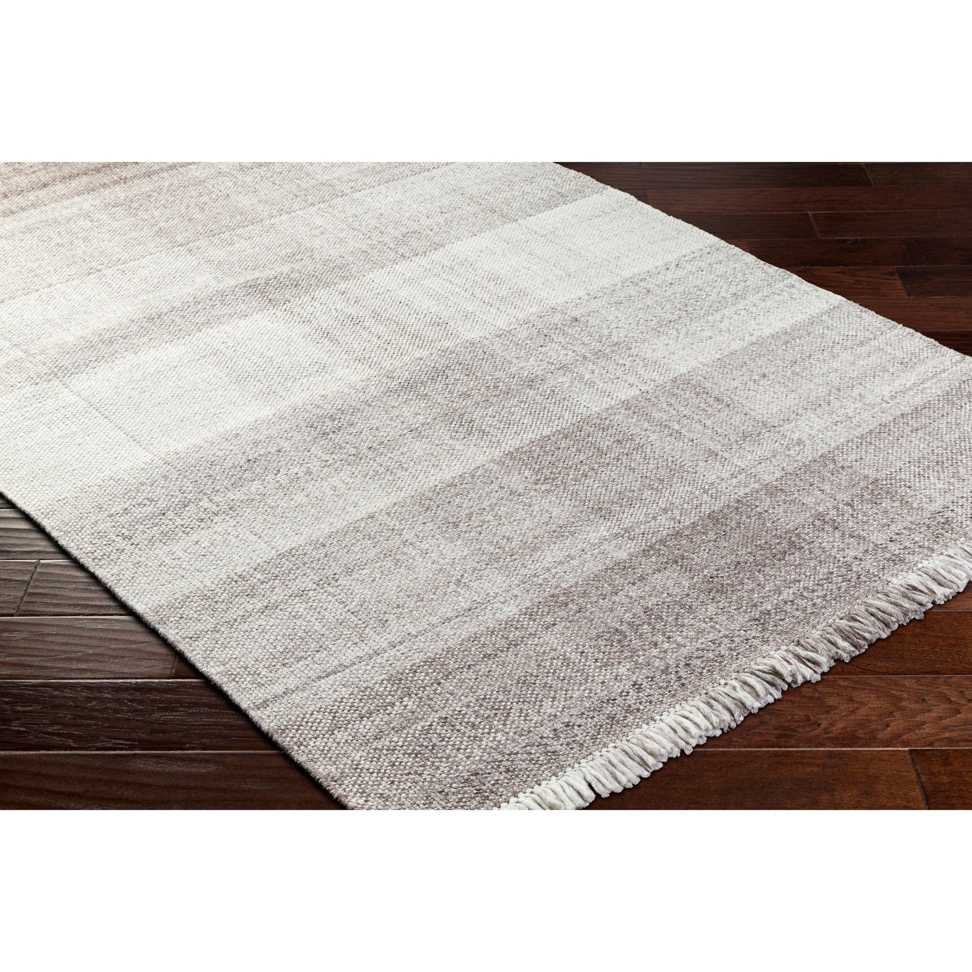 Primrose PRM-2307 Indoor/Outdoor Rug by Livabliss in dark brown, taupe, off-white. Made from 100% recycled pet yarn in a unique style.