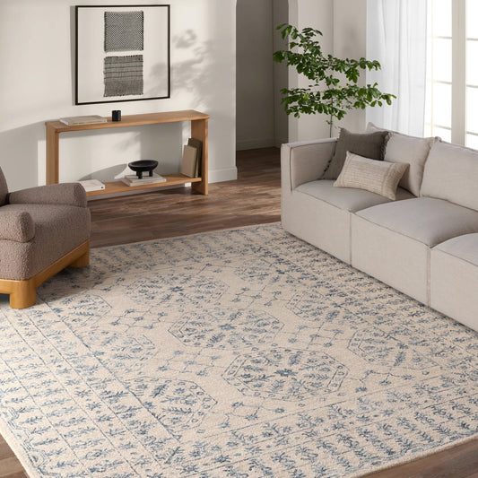 Province PRO07 Rug by Jaipur Living in ivory, blue. Made from 100% wool in a unique style.