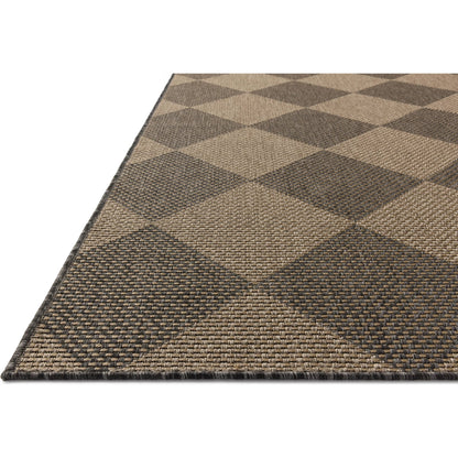 Providence PRC-04 Outdoor Rug by Chris Loves Julia x Loloi in graphite, sand. Made from 100% polypropylene in a unique style.