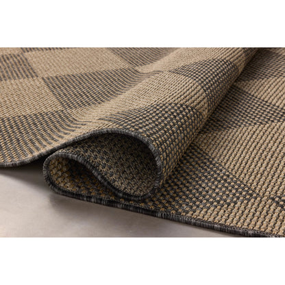 Providence PRC-04 Outdoor Rug by Chris Loves Julia x Loloi in graphite, sand. Made from 100% polypropylene in a unique style.