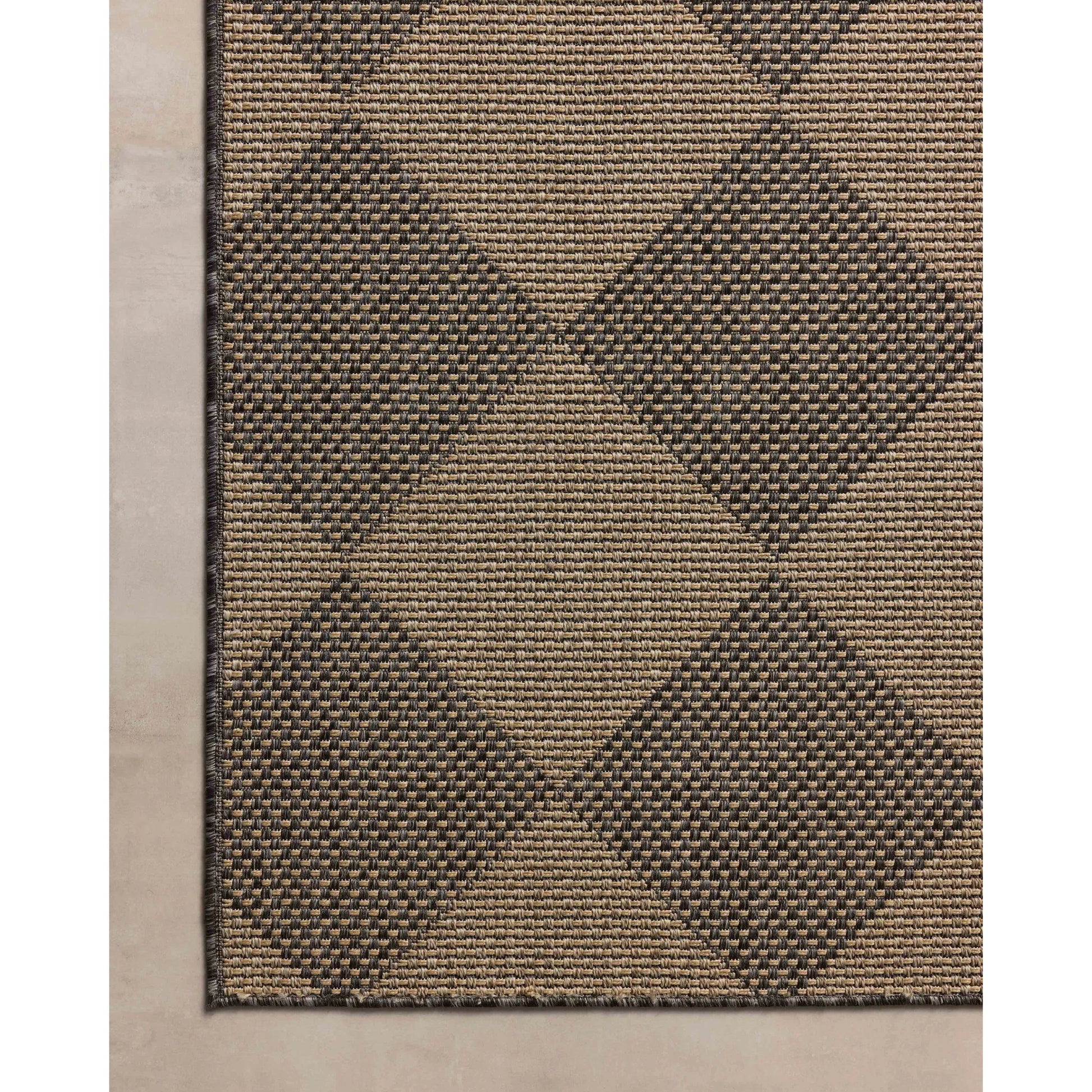 Providence PRC-04 Outdoor Rug by Chris Loves Julia x Loloi in graphite, sand. Made from 100% polypropylene in a unique style.