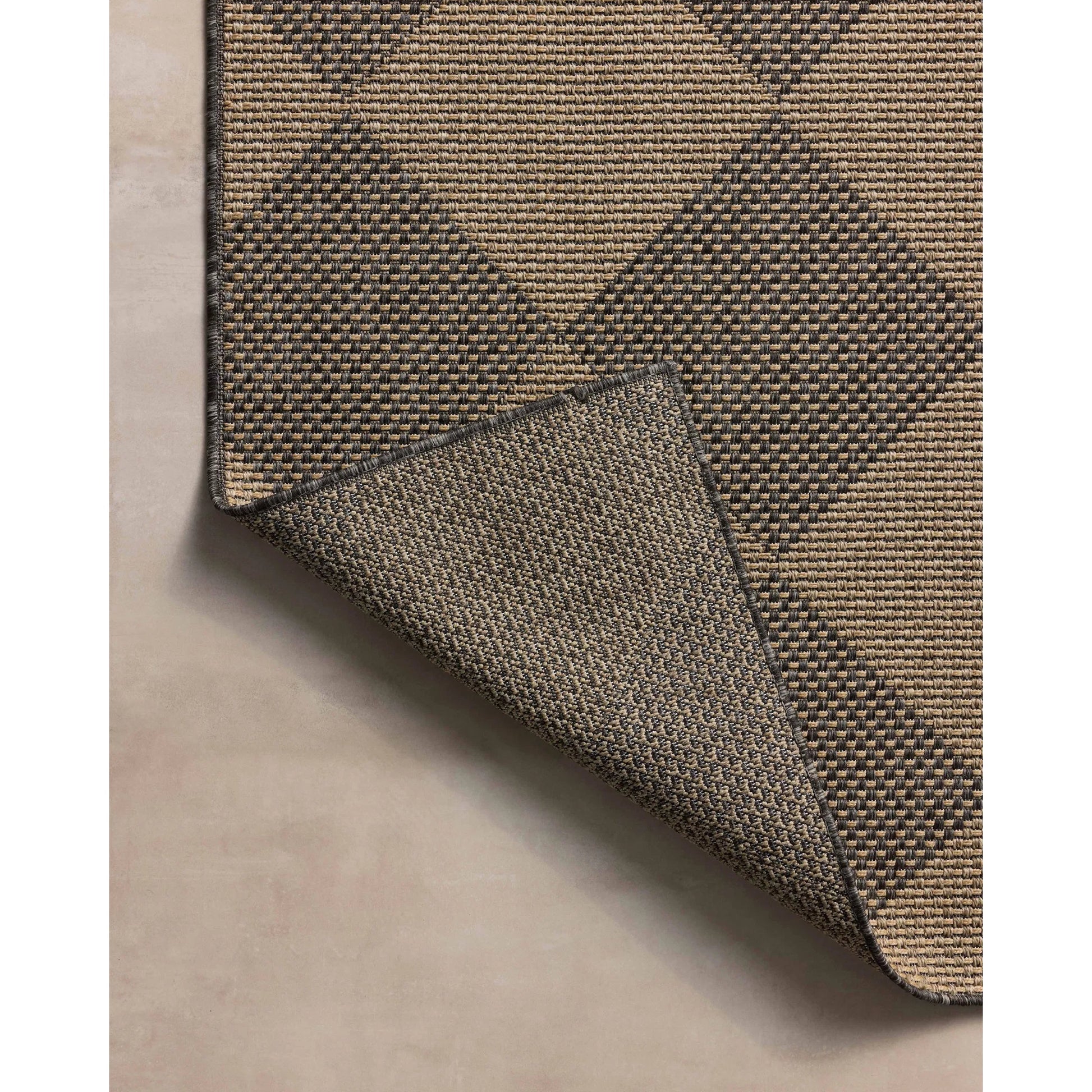 Providence PRC-04 Outdoor Rug by Chris Loves Julia x Loloi in graphite, sand. Made from 100% polypropylene in a unique style.