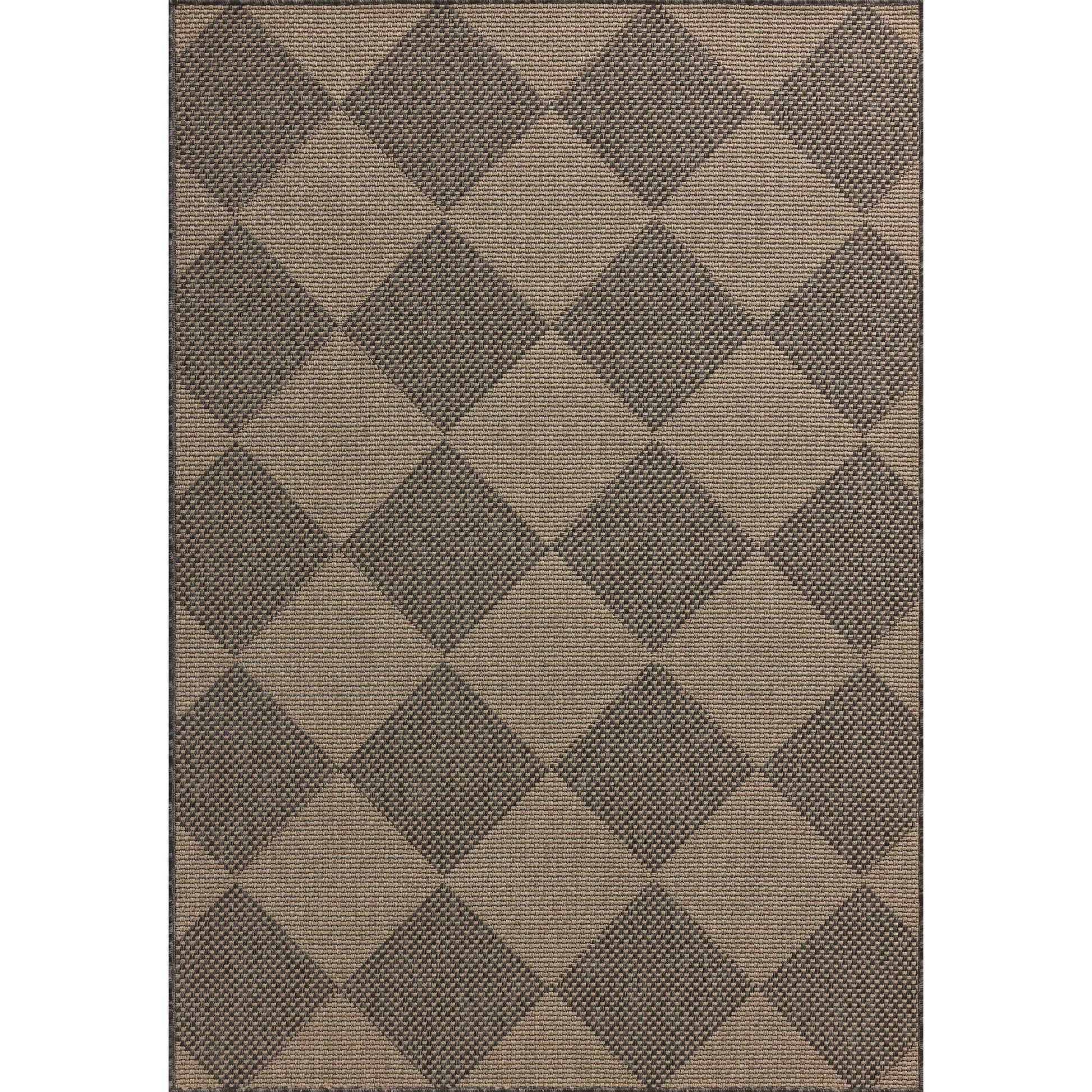 Providence PRC-04 Outdoor Rug by Chris Loves Julia x Loloi in graphite, sand. Made from 100% polypropylene in a unique style.